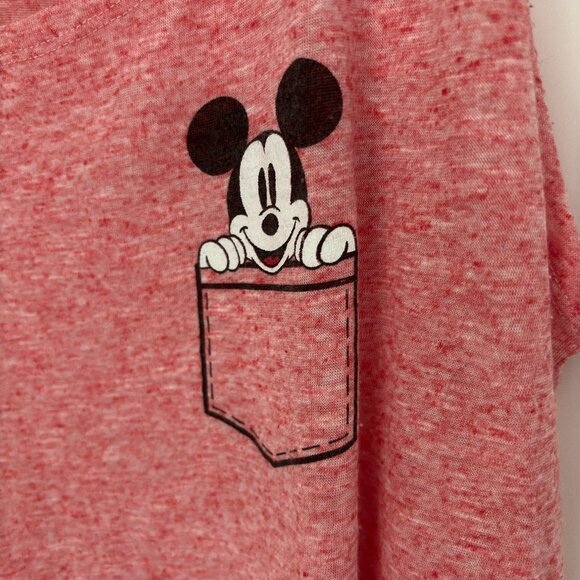Disney Mickey Mouse Pocket Razorback Fitness Workout Gym Activewear Top Size LG. - Picture 4 of 5